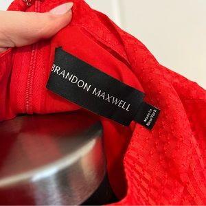 BRANDON MAXWELL - RED SHIRT WITH TRAIN - SIZE 12